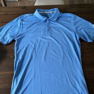 Adidas Men’s Golf Polo XL Blue on Blue Stripes